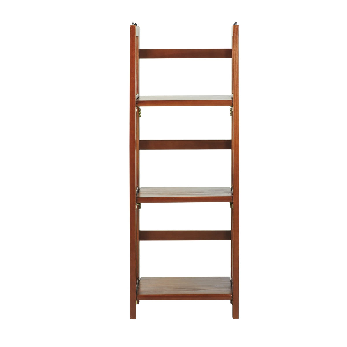 3 Shelf 14 Inch Folding Office Furniture Wood Bookcase, Mahogany